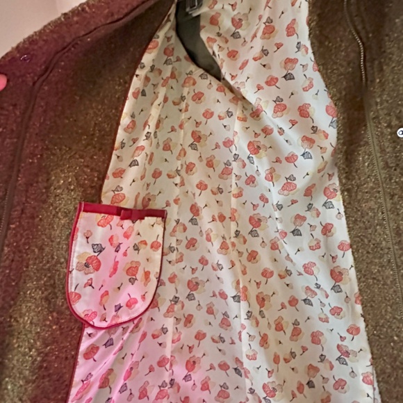 Cole Haan Brown Funnel Neck Shawl Collar Wool Blend Basket Weave Midi Coat 2 - Picture 6 of 10